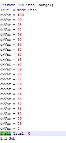 VisualBasic calling shell